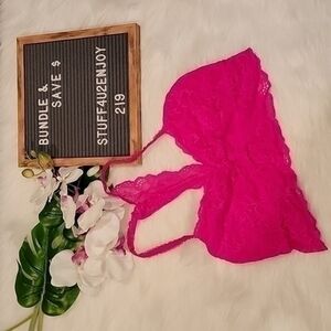 VICTORIA'S SECRET PINK Floral Lace Bralette NWOT